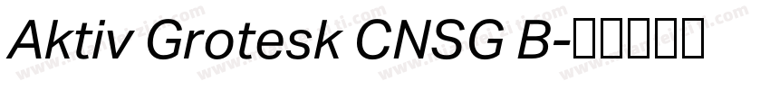 Aktiv Grotesk CNSG B字体转换